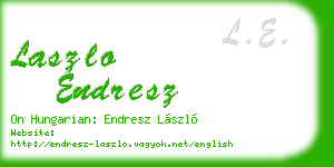 laszlo endresz business card